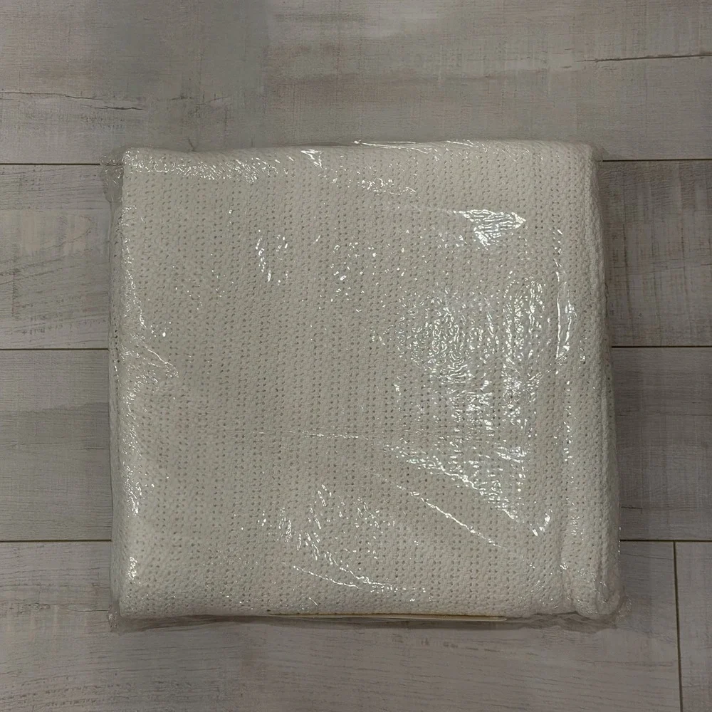 Vintage BEACON Cottonaire White Cotton Thermal Blanket Full / Twin 72